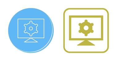 icône de vecteur de paramètres d'ordinateur