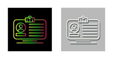 icône de vecteur de carte d'identité