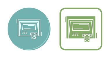 icône de vecteur de guichet automatique