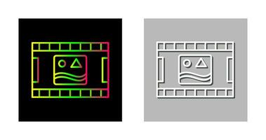 icône de vecteur de bobine d'images uniques