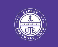 ujpest fc logo club symbole Grèce ligue Football abstrait conception vecteur illustration avec violet Contexte