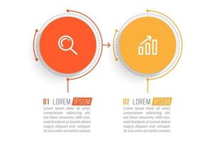 concept d'entreprise avec 2 options ou étapes vecteur