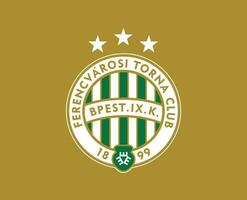 ferencvárosi tc club logo symbole Hongrie ligue Football abstrait conception vecteur illustration avec marron Contexte