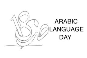 18e fête de arabe journée vecteur