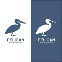 pélican oiseau logo vecteur icône illustration conception