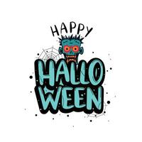 zombi élégant, une excentrique Halloween salutation carte vecteur