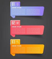 modèle de zone de texte moderne, bannière d'infographie vecteur