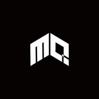 modèle de conception moderne de monogramme de logo mq vecteur