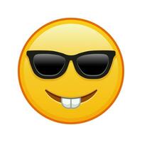 intello visage avec des lunettes de soleil grand Taille de Jaune emoji sourire vecteur