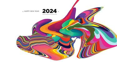vecteur coloré abstrait fluide Contexte pour calendrier couverture modèle Nouveau année 2024