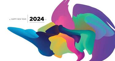 vecteur coloré abstrait fluide Contexte pour calendrier couverture modèle Nouveau année 2024