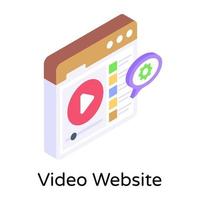 contenu de site Web vidéo vecteur