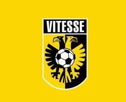 vitesse Arnhem club logo symbole Pays-Bas eredivisie ligue Football abstrait conception vecteur illustration avec Jaune Contexte