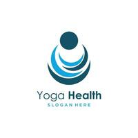 yoga logo conception élément vecteur avec abstrait concept