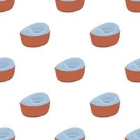 pots pour bébés abstraits en plastique sans couture avec poignée confortable vecteur