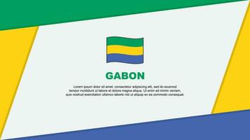 Gabon drapeau abstrait Contexte conception modèle. Gabon indépendance journée bannière dessin animé vecteur illustration. Gabon bannière