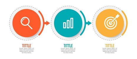 concept d'entreprise avec 3 options vecteur