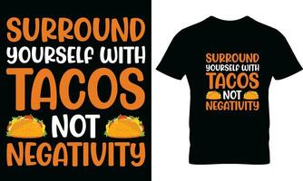 tacos T-shirt conception vecteur graphique.