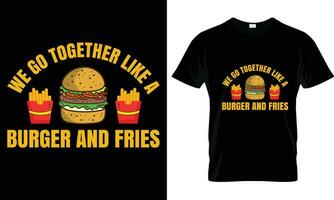 Burger T-shirt conception vecteur graphique.