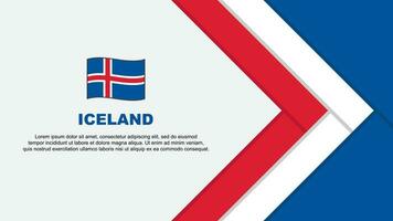 Islande drapeau abstrait Contexte conception modèle. Islande indépendance journée bannière dessin animé vecteur illustration. Islande dessin animé