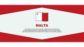 Malte drapeau abstrait Contexte conception modèle. Malte indépendance journée bannière dessin animé vecteur illustration. Malte vecteur