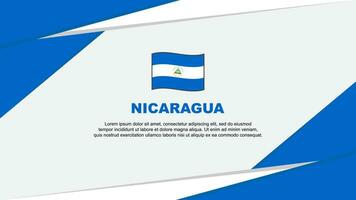 Nicaragua drapeau abstrait Contexte conception modèle. Nicaragua indépendance journée bannière dessin animé vecteur illustration. Nicaragua