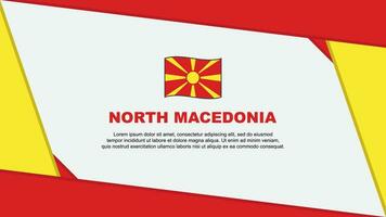 Nord macédoine drapeau abstrait Contexte conception modèle. Nord macédoine indépendance journée bannière dessin animé vecteur illustration. Nord macédoine indépendance journée