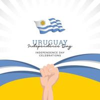 jour de l'indépendance de l'uruguay. vecteur
