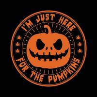 Halloween avec citrouille T-shirt conception - Halloween vecteur conception