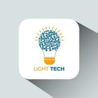 lumière technologie moderne Créatif logo conception vecteur modèle