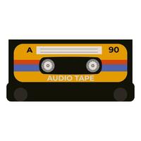 l'audio cassette isolé , rouge Jaune et bleu couleurs vecteur