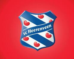 heerenveen club logo symbole Pays-Bas eredivisie ligue Football abstrait conception vecteur illustration avec rouge Contexte