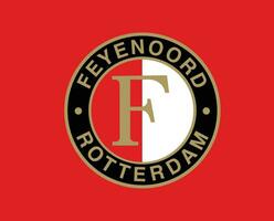 feyenoord Rotterdam club logo symbole Pays-Bas eredivisie ligue Football abstrait conception vecteur illustration avec rouge Contexte