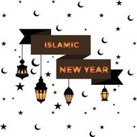 modèle de fond de voeux nouvel an islamique 2021 vecteur