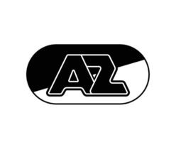 az alkmaar club logo symbole noir Pays-Bas eredivisie ligue Football abstrait conception vecteur illustration