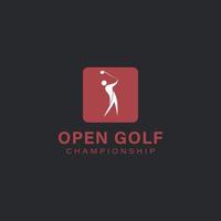 golf logo template design icône vecteur illustration.