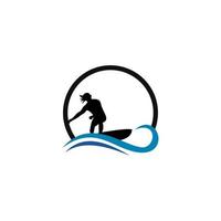 surf logo template vecteur de conception de sports nautiques.