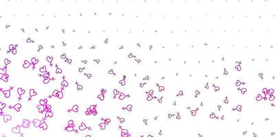 texture vectorielle violet clair et rose avec des symboles des droits des femmes. vecteur