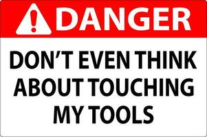 danger signe faire ne pas toucher le outils vecteur