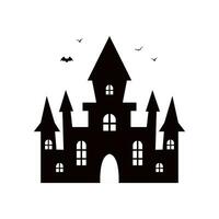 Halloween Château icône. horreur maison bâtiment château. isolé vecteur illustration.