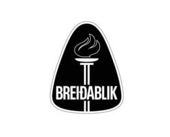 breidablik kopavogur club logo symbole noir Islande ligue Football abstrait conception vecteur illustration