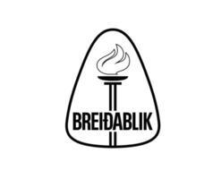 breidablik kopavogur club symbole logo noir Islande ligue Football abstrait conception vecteur illustration