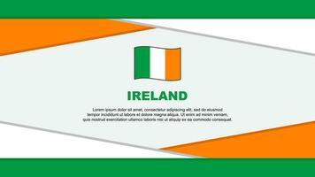 Irlande drapeau abstrait Contexte conception modèle. Irlande indépendance journée bannière dessin animé vecteur illustration. Irlande vecteur