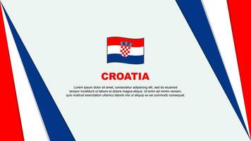 Croatie drapeau abstrait Contexte conception modèle. Croatie indépendance journée bannière dessin animé vecteur illustration. Croatie drapeau