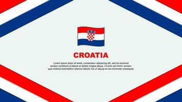 Croatie drapeau abstrait Contexte conception modèle. Croatie indépendance journée bannière dessin animé vecteur illustration. Croatie modèle