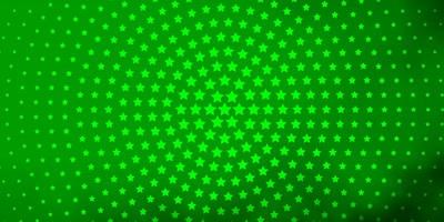 modèle vectoriel vert clair avec des étoiles abstraites.