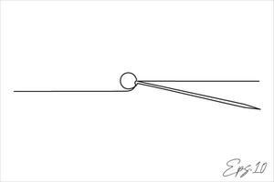 épingle aiguille continu ligne vecteur illustration