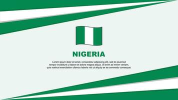 Nigeria drapeau abstrait Contexte conception modèle. Nigeria indépendance journée bannière dessin animé vecteur illustration. Nigeria conception