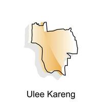 ulee kareng carte ville. vecteur carte de Province aceh Capitale pays coloré conception, illustration conception modèle sur blanc Contexte