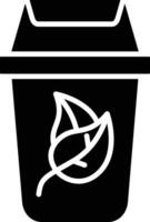compost poubelle vecteur icône